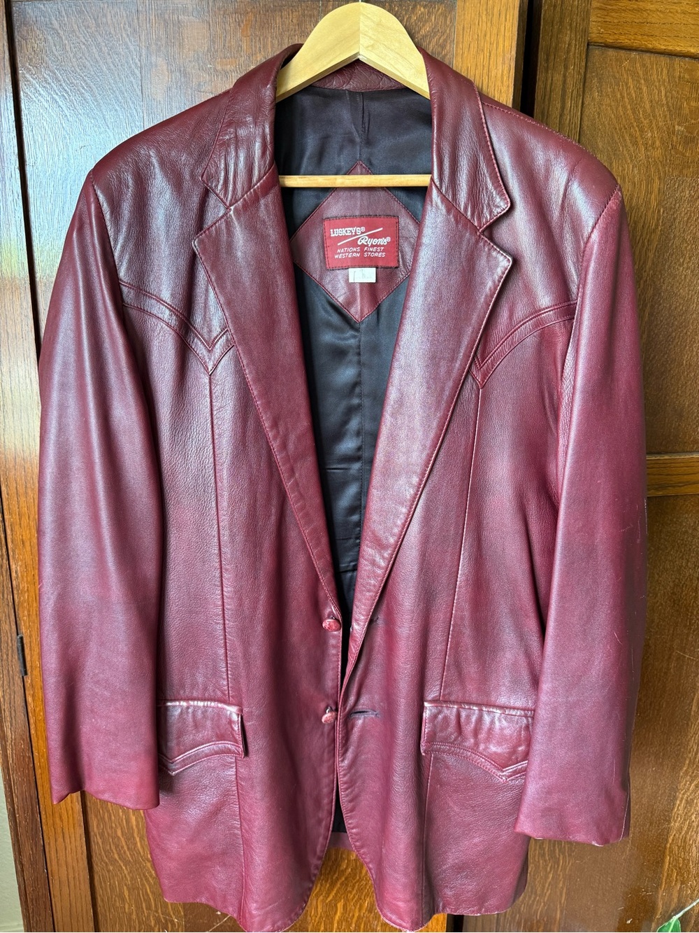 Luskey's Ryons Burgundy Leather Jacket